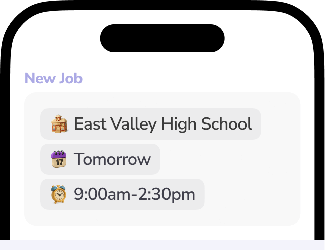 You create a job